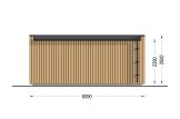 Domek ogrodowy drewniany INES (34 mm + elewacja, z izolacją), 6x3 m, 18 m² specification 4