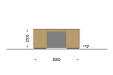 Garaż drewniany SILVIA F (34 mm + elewacja), 6x6 m, 36 m² specification 2