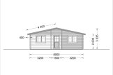 Dom drewniany całoroczny LINDA (44+44 mm, z izolacją), 78 m² - z tarasem 15 m² specification 2