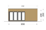 Domek ogrodowy drewniany PREMIUM (34 mm + elewacja, z izolacją), 6x4 m, 24 m² specification 2
