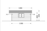 Domek ogrodowy drewniany LILLE (44+44 mm, z izolacją), 4x5 m, 20 m² specification 3