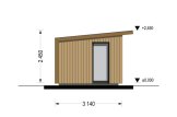 Domek ogrodowy drewniany EVELIN (34 mm + elewacja), 3x3 m, 9 m² specification 3