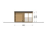 Sauna ogrodowa zewnętrzna FREJA (44 mm), 4.5x2.5 m, 4.85 m² specification 4