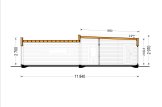 Dom drewniany letniskowy MALLY (44 mm + elewacja, z izolacją), 69 m² specification 7