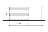 Domek ogrodowy drewniany AIDA PLUS (28 mm), 5x3 m, 9 m² - z tarasem 6,5 m² specification 4