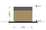 Domek ogrodowy drewniany TONIA (34 mm + elewacja), 3x3 m, 9 m² specification 3