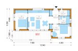 Dom drewniany całoroczny - mieszkalny LUCIA 2 RV (z izolacją, WT2021), 50 m² specification 1
