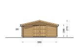 Garaż drewniany CLASSIC (44 mm), 6x6 m, 36 m² specification 2
