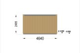 Sauna ogrodowa zewnętrzna DELLA (34 mm + elewacja), 4,6 x 2,6 m, 9,3 m² specification 3