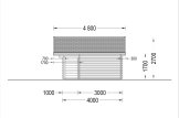 Domek ogrodowy drewniany CLARA (66 mm) z pomieszczeniem gospodarczym, 7x4 m, 28 m² specification 4