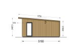 Domek ogrodowy drewniany EVELIN (34 mm + elewacja), 5x5 m, 25 m² specification 5