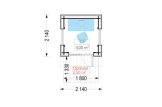 Domek ogrodowy drewniany EVELIN (34 mm + elewacja), 2x2 m, 4 m² specification 1