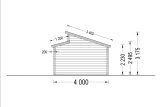 Garaż drewniany TWIN (44 mm), 4x6 m, 24 m² specification 4