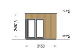 Domek ogrodowy drewniany PREMIUM (34 mm + elewacja, z izolacją), 3x3 m, 9 m² specification 3