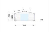 Garaż drewniany SILVIA (34 mm + elewacja), 6x6 m, 36 m² specification 6