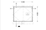 Domek ogrodowy drewniany LILLE (34 mm), 5x4 m, 20 m² specification 1