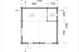 Domek letniskowy całoroczny NINA (44+44 mm, z izolacją PLUS), 6x6 m, 36 m² specification 1