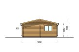 Garaż drewniany dwustanowiskowy ALTERNATIVE (44 mm), 6x6 m, 36 m² specification 5