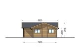 Dom drewniany całoroczny ADELE S (44+44 mm, z izolacją), 60 m² specification 5
