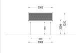 Wiata garażowa drewniana na 1 samochód CORA 3x5,9 m specification 5
