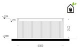 Domek ogrodowy drewniany PREMIUM (paneli SIP), 6x4 m, 24 m² specification 4