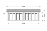 Domek letniskowy drewniany MARINA (44+44 mm, z izolacją), 8x6 m, 48 m² specification 2
