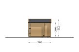 Sauna ogrodowa zewnętrzna VIGOR (44 mm), 3.3x2.5 m, 4.85 m² specification 4