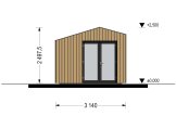 Domek ogrodowy drewniany TONIA (34 mm + elewacja, z izolacją), 3x3 m, 9 m² specification 2