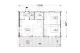 Domek letniskowy drewniany SELENE (44 mm + elewacja), 54 m² specification 1