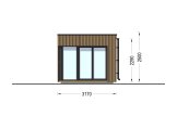 Domek ogrodowy drewniany INES (34 mm + elewacja, z izolacją), 6x3 m, 18 m² specification 5