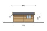 Garaż drewniany CLASSIC (44 mm), 6x6 m, 36 m² specification 5
