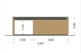 Domek ogrodowy drewniany PREMIUM (paneli SIP), 5x3 m, 15 m² - z tarasem 9 m² specification 4