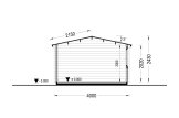 Domek ogrodowy drewniany LILLE (34 mm), 4x3 m, 12 m² specification 6