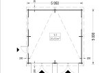 Garaż drewniany dwustanowiskowy MODERN (44 mm), 6x5 m, 30 m² specification 1