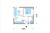 Domek letniskowy całoroczny PREMIUM (34 mm + elewacja, z izolacją PLUS), 6x5 m, 30 m² specification 1
