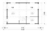 Dom drewniany całoroczny LANGON (44+44 mm, z izolacją), 95 m² specification 1