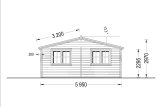 Garaż drewniany dwustanowiskowy MULTI (44 mm) 6x6 m, z wiatą 3x6 m specification 5