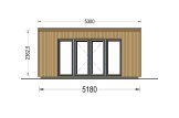 Domek ogrodowy drewniany EVELIN (34 mm + elewacja), 5x4 m, 20 m² specification 2