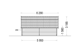 Garaż drewniany BARN (44 mm), 5x6 m, 30 m² specification 5