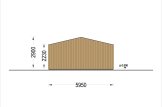 Garaż drewniany SILVIA (34 mm + elewacja), 6x6 m, 36 m² specification 4