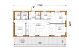 Dom drewniany letniskowy NICOLE S (66 mm + elewacja, z izolacją), 66 m² specification 1