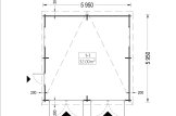Garaż drewniany dwustanowiskowy MODERN (44 mm), 6x6 m, 36 m² specification 1