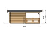Domek ogrodowy drewniany LILI (34 mm), 6x3 m, 8 m² specification 4
