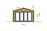 Domek ogrodowy drewniany PIA (34 mm + elewacja, z izolacją), 4x3 m, 12 m² specification 2