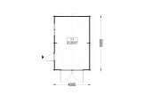 Garaż drewniany CLASSIC (34 mm), 4x6 m, 24 m² specification 1