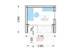 Domek ogrodowy drewniany PIA (34 mm + elewacja), 3x2 m, 6 m² specification 1