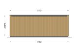 Domek ogrodowy drewniany PREMIUM (44 mm + elewacja, z izolacją PLUS), 7x4 m, 28 m² specification 4