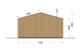 Domek ogrodowy drewniany PIA (34 mm + elewacja, z izolacją), 5x3 m, 15 m² specification 4