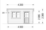 Domek ogrodowy drewniany DREUX F (44 mm), 4x3 m, 12 m² specification 2