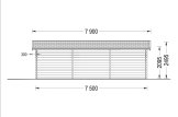 Garaż drewniany CLASSIC (44 mm), 4x7,5 m, 30 m² specification 5